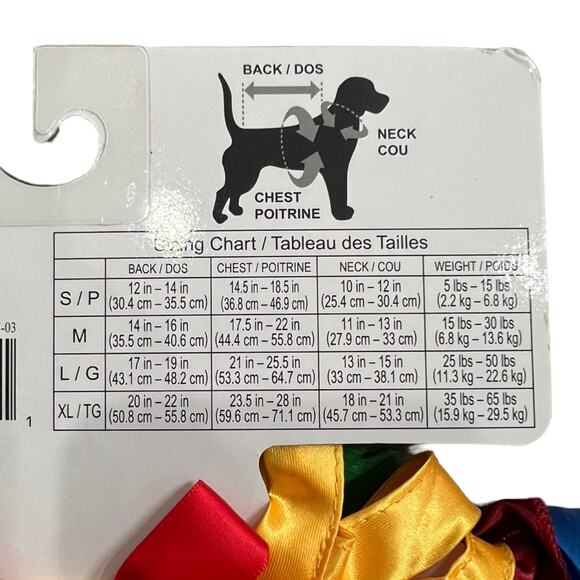 Tropical Jungle Carmen Miranda Pet Dog Cat 2-Piece Ruffle Costume sz S NEW Tag - Picture 3 of 5